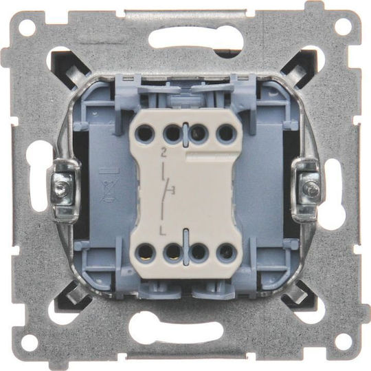 Kontakt-Simon Διακόπτης Μπουτόν σε Γκρι Χρώμα DP1.01/48