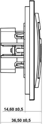 Karlik Διπλός Μηχανισμός Πρίζας Δικτύου RJ45 Τύπου Cat5e σε Γκρι Χρώμα