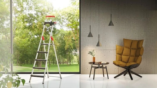 Household Ladder L100 Topline Aluminum 5 Steps