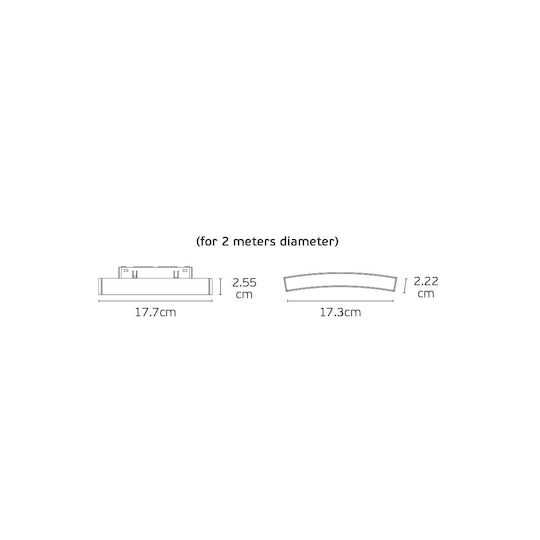 VK Lighting Commercial Linear LED Ceiling Light 2W Warm White