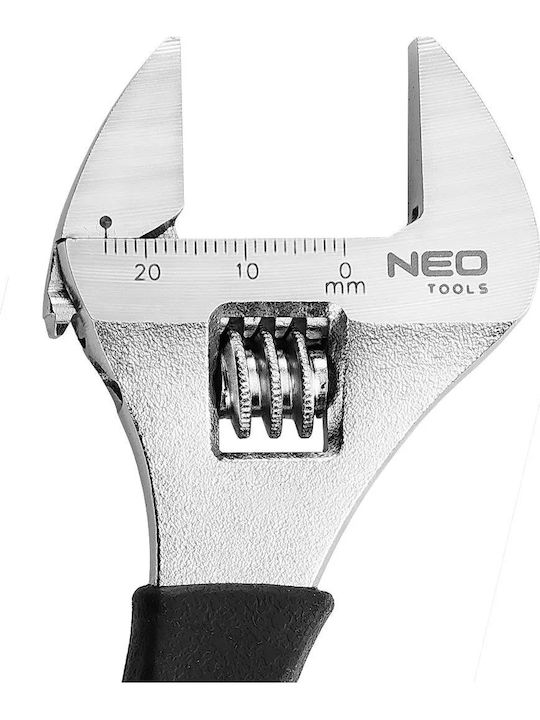 Neo Tools Französischer Schraubenschlüssel Länge 150mm mit einer Maulöffnung von bis zu 23mm und rutschfestem Griff