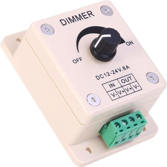 Ld-0053 Dimmer Led Ταινία 1 Καναλιού 12v-24v 8a Dcr-102