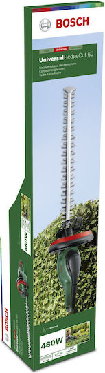 Bosch Universal HedgeCut 60 Hedge Clippers Ηλεκτρικό Μπορντουροψάλιδο 480W με Μήκος Λάμας 60cm