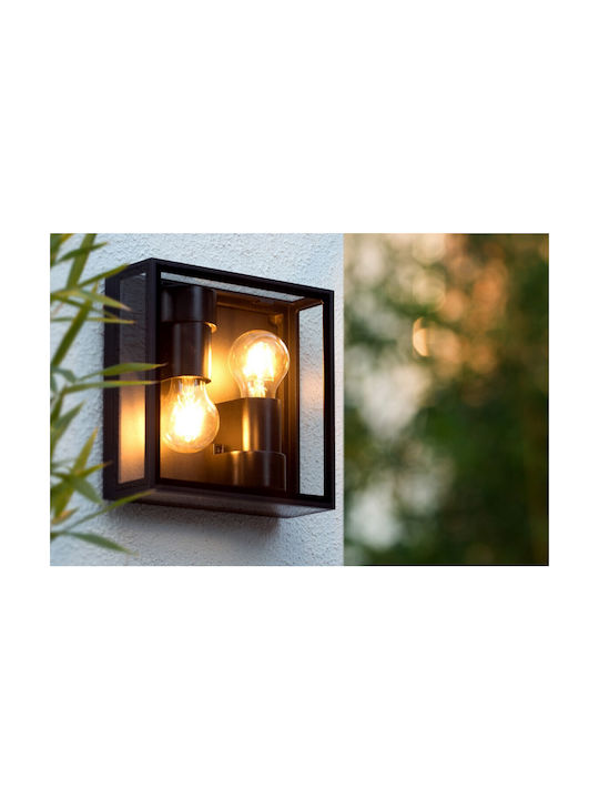 Lucide Lightning Dukan Outdoor Ceiling Flush Mount E27 in Black Color 15802/02/30