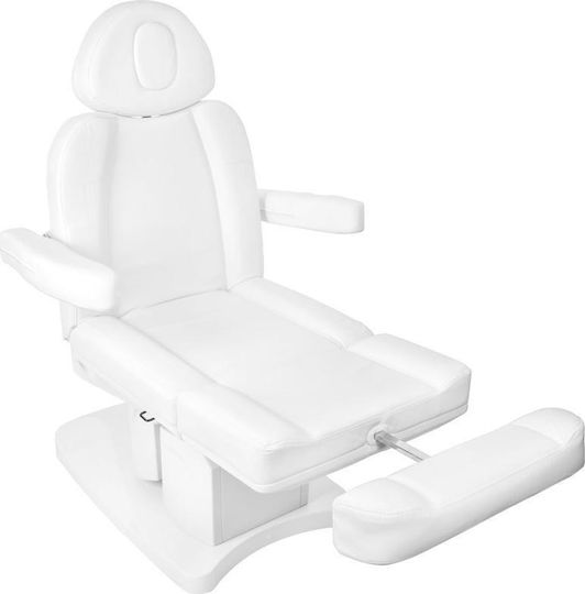 Beauty Chair White with Adjustable Height and Electric Lifting
