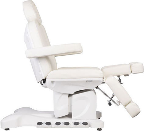 Pedicure Chair White with Adjustable Height and Electric Lifting Mechanism