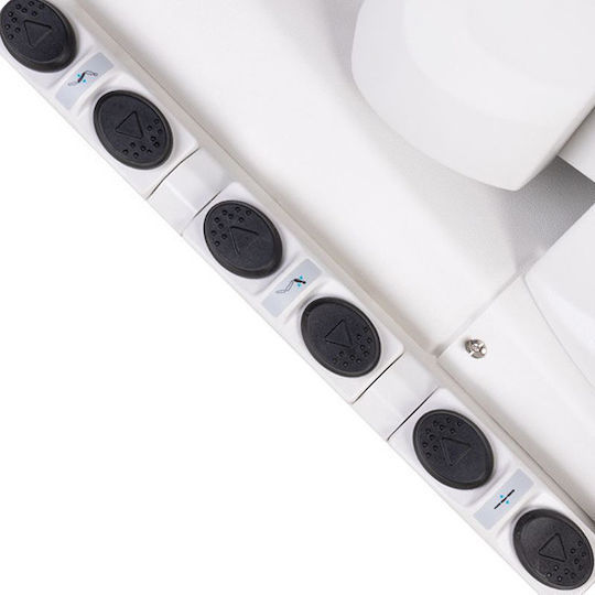 Pedicure Chair White with Adjustable Height and Electric Lifting Mechanism