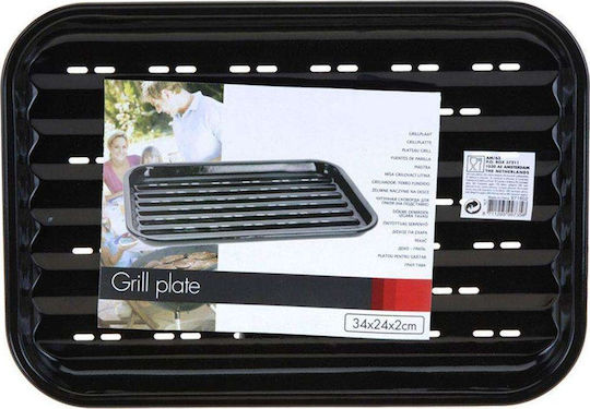 BBQ Collection Незалепваща Плоча За Готвене От Алуминий С Ребриста Повърхност 34см х 24см