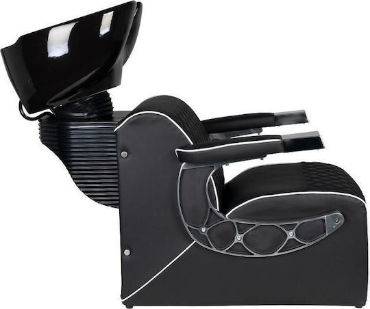 Gabbiano Ηairdresser Chair with Adjustable Height Black