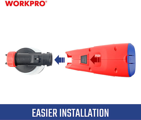 WorkPro WP397005 Ηλεκτρικό Πιστόλι Βαφής 20V Solo με Δοχείο 0.76lt