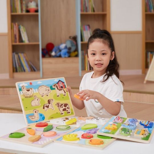 Ξύλινο Παιδικό Puzzle Σφηνώματα 7pcs Viga Toys
