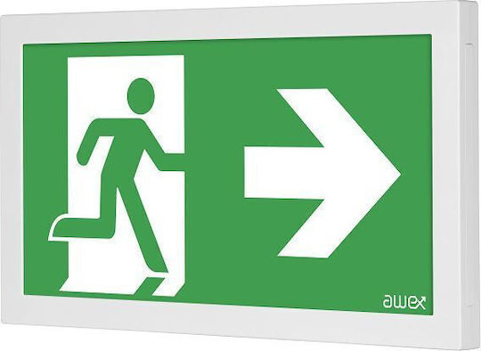 Awex LED Φωτιστικό Ασφαλείας Εξόδου με Τροφοδοσία Μπαταρίας