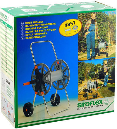 Siroflex 4867 Wheeled Garden Hose Box for Hose up to 90m with Rewind Handle