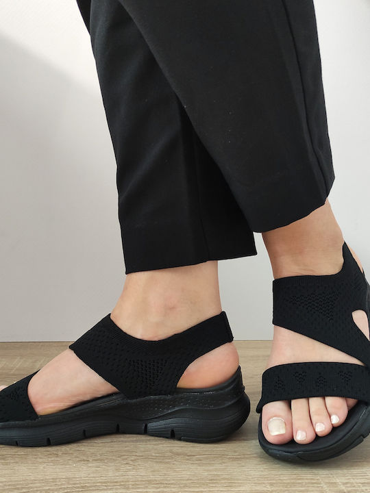 Skechers Arch Fit-Brightest Day Women's Flat Sandals in Black