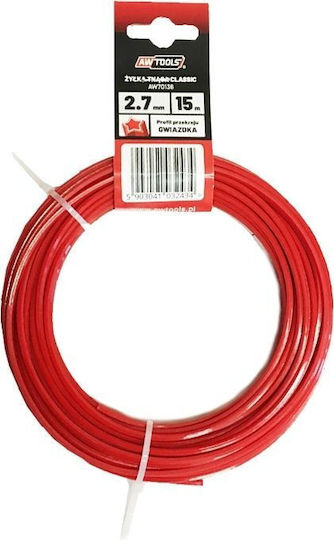 AWTools AW70122 Bürstenschneider Rund Fadenlänge 15m und Dicke 2mm