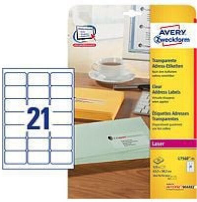 Avery 525 Αυτοκόλλητες Ετικέτες Α4 Ορθογώνιες 63.5x38.1mm