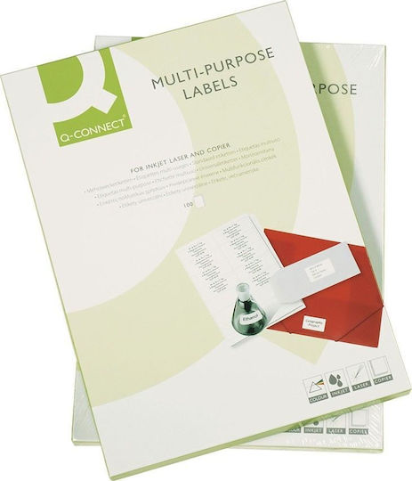 Q-Connect Self-Adhesive Rectangular A4 Labels 70x37mm