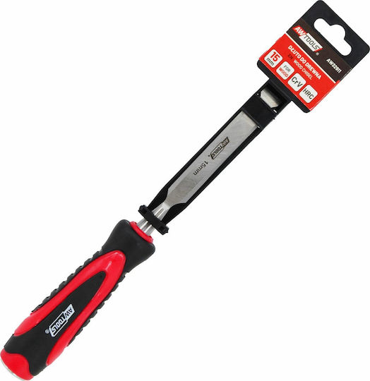AWTools Meißel Breite 14mm mit Kunststoff Griff Set 1Stück