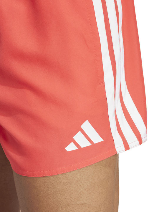 3-Stripes Costume de Baie Bărbătesc Pantaloni Scurți Portocalii cu Dungi