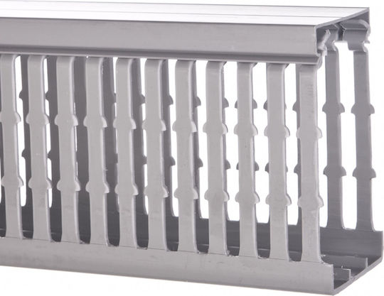 Hager BA7A Cable Channel with Perforated Stand made of Plastic Gray 2m