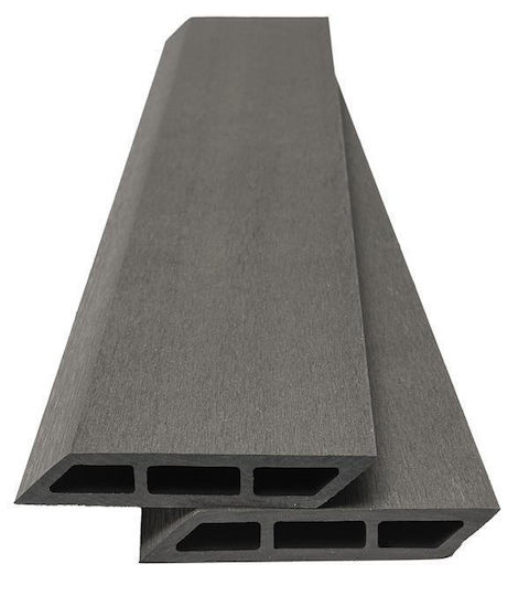 Newplan Gartenzaunmaterial aus WPC 360cm 1Stück Gray