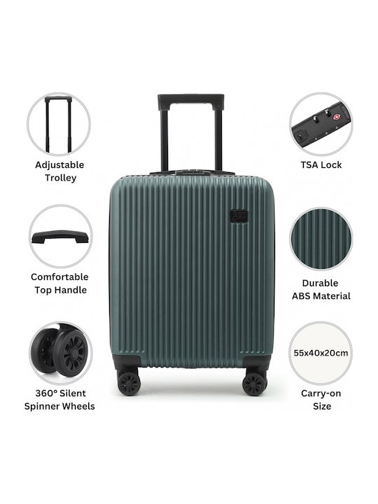 CabinFly Valiză de Călătorie Cabină Dură Verde cu 4 roți Înălțime 55cm