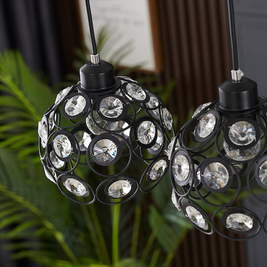 Agora Lighting Verstellbar Hängelampe Florence Schiene mit Fassung E27 65x65x90cm.