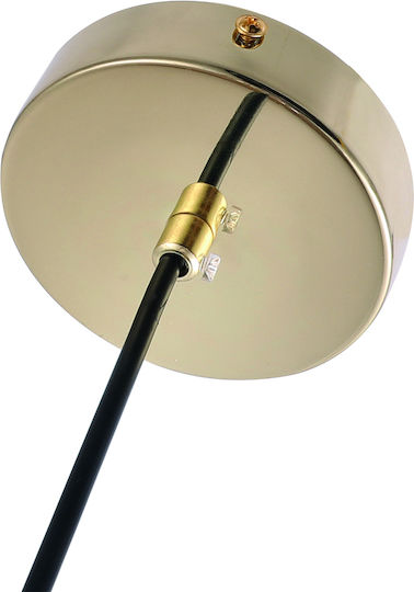 Agora Lighting Ρυθμιζόμενο Κρεμαστό Φωτιστικό Διάφανο Μπάλα με Ντουί E27 25x25x125εκ.