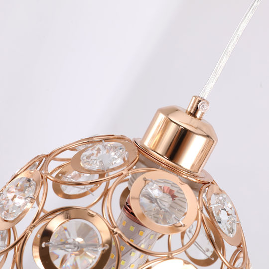 Agora Lighting Κρεμαστό Φωτιστικό Florence Glam 56x56x90εκ.