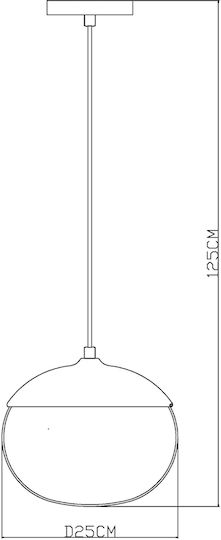 Agora Lighting Hängelampe Rustic Walnut 25x25x120cm