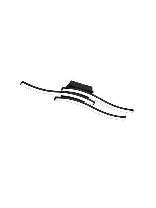Trio Lighting Route Ceiling Mount Light 56cm Black with Integrated LED