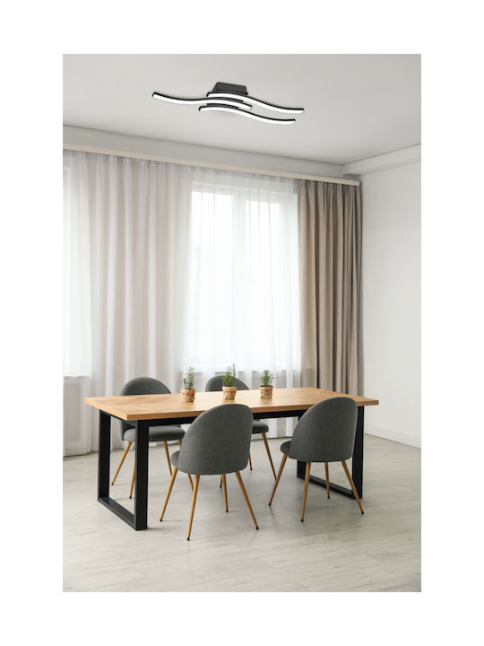 Trio Lighting Route Ceiling Mount Light 56cm Black with Integrated LED
