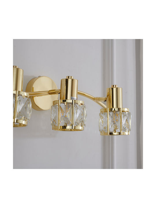 Agora Lighting Таванно осветление 49бр Златист с Фасунга E14 с Кристали