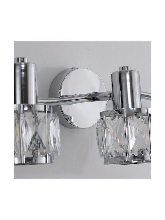Agora Lighting Таванно осветление 49бр Сребрист с Фасунга E14 с Кристали