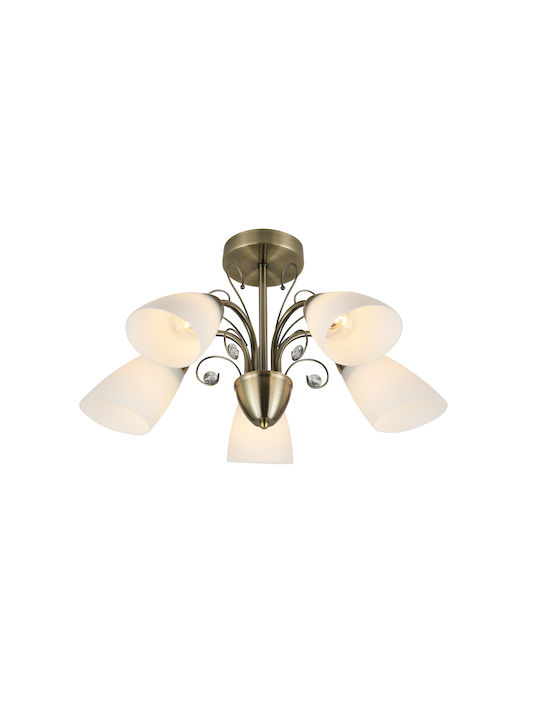 Agora Lighting Deckenleuchte Gold mit Fassung E27