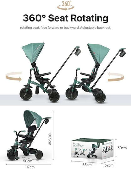 Q Play Elite Platinum Convertible with Parental Handle 6 in 1 for 10 Months Gray