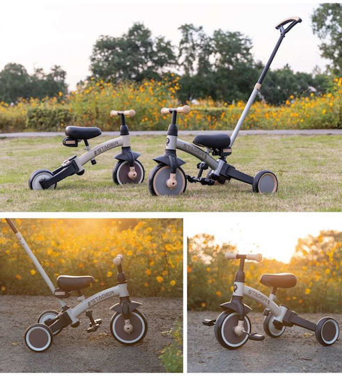 Q Play Stager Convertible with Parental Handle 3 in 1 for 2+ Years Brown