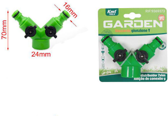 KMT Tools 9369373 Conector De Montare Barb Fitting 16x16mm Verde