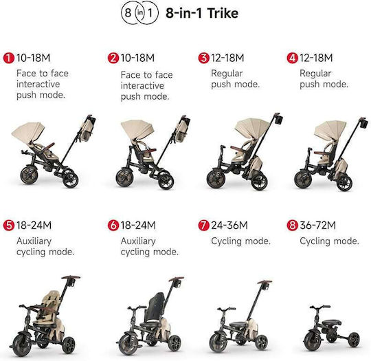 Q Play Comfo Max Foldable & Convertible 7 in 1 for 10 Months Beige