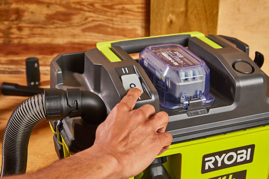 Ryobi Rv1811-0 Σκούπα Αναρρόφησης Στερεών Υγρών Μπαταρίας 18v One+ Χωρίς Μπαταρία-φορτιστή