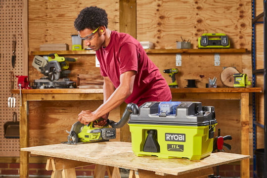 Ryobi Rv1811-0 Σκούπα Αναρρόφησης Στερεών Υγρών Μπαταρίας 18v One+ Χωρίς Μπαταρία-φορτιστή