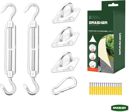 Grasher Shade Sail Mounting Connector Set 6 pcs 5207305002370