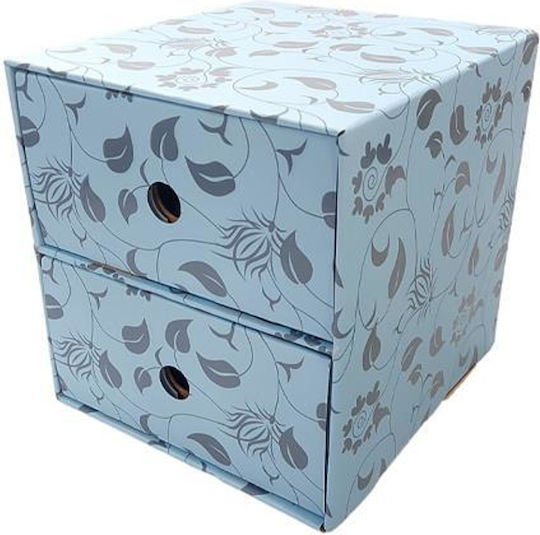 Next Χάρτινο Συρταράκι Γραφείου 2 Θέσεων 23x21x22cm Γαλάζιο