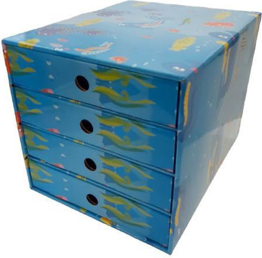 Next Paper Desktop Drawer 4 Positions 24.7x31.5x24.2cm Multicolour Fish Little Fish