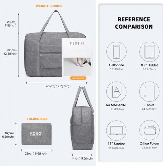 Miss Lulu Reisetasche Gray Stoff