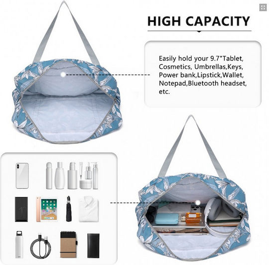 Miss Lulu Reisetasche Blau Stoff