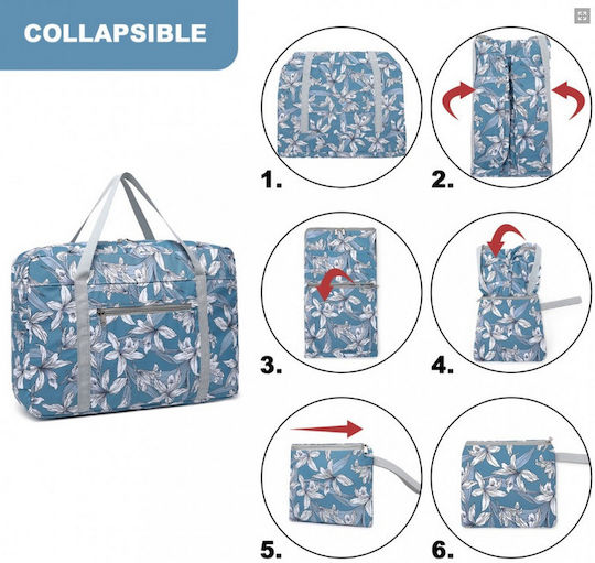 Miss Lulu Reisetasche Blau Stoff