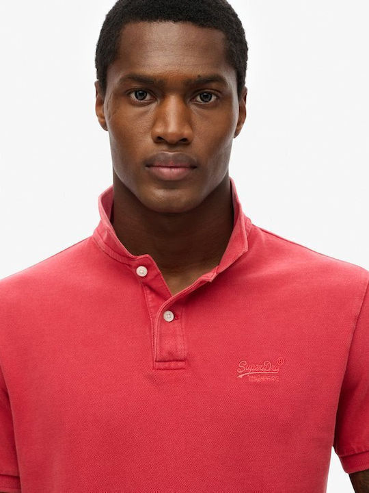 Destroy Polo T-Shirt Cranberry Crush Rote