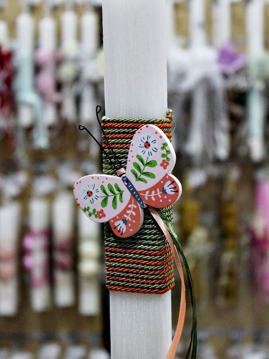 Easter Candle Butterfly Round