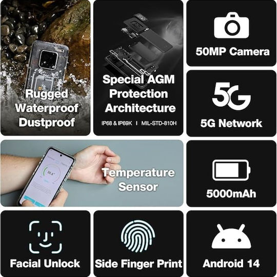 AGM X6 5G Dual SIM (8/128GB) Phantom
